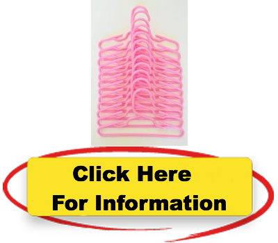 12 PINK HANGERS FOR AMERICAN GIRL DOLLS
